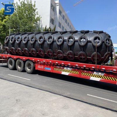 Ofertas de guardabarros de caucho llenos de aire de tipo trampolín para navegación de barco a barco y navegación de barco a muelle
