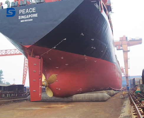 Marine Rubber Ship Launching Airbags de elevación que atraca a prueba de explosiones