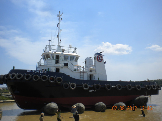 Saco hinchable de lanzamiento del saco hinchable del astillero del barco de goma inflable negro del buque