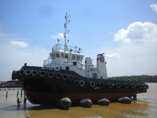 El aire llenó los sacos hinchables de lanzamiento de la gabarra del muelle de Marine Rubber Airbag High Pressure