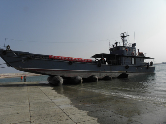 Lanzamiento inflable de elevación vulcanizado del muelle del salvamento ISO14409 de los sacos hinchables del barco