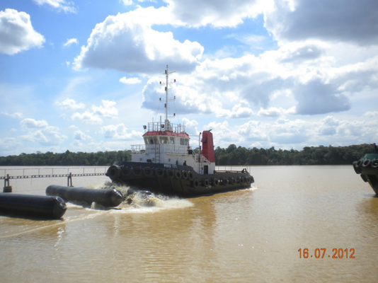 Hermeticidad negra Marine Rubber Airbag de los airbagues ISO 14409 de la elevación del barco de aterrizaje buena