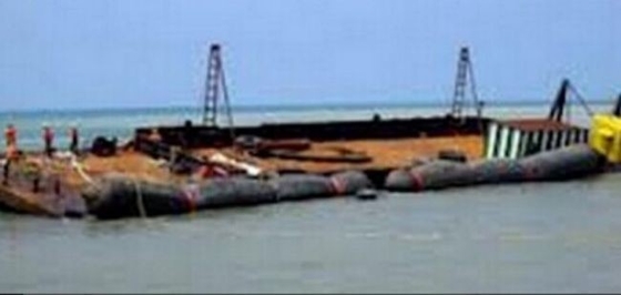 Sacos hinchables de desencalladura Marine Rubber Airbag negra del salvamento del barco de Wrech